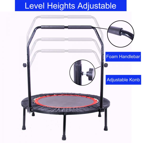 40 Inch Mini Exercise Trampoline for Adults or Kids Indoor Fitness Rebounder Trampoline with Safety Pad Max. Load 300LBS - Image 4