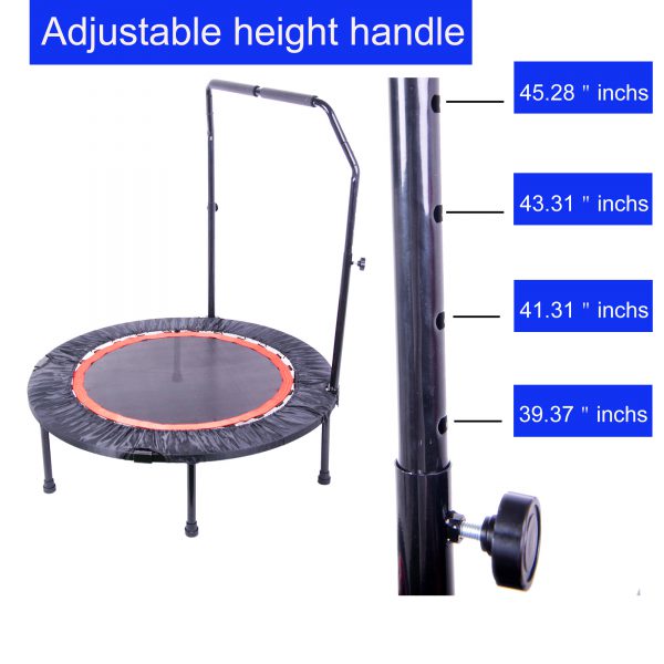 40 Inch Mini Exercise Trampoline for Adults or Kids Indoor Fitness Rebounder Trampoline with Safety Pad Max. Load 300LBS - Image 5