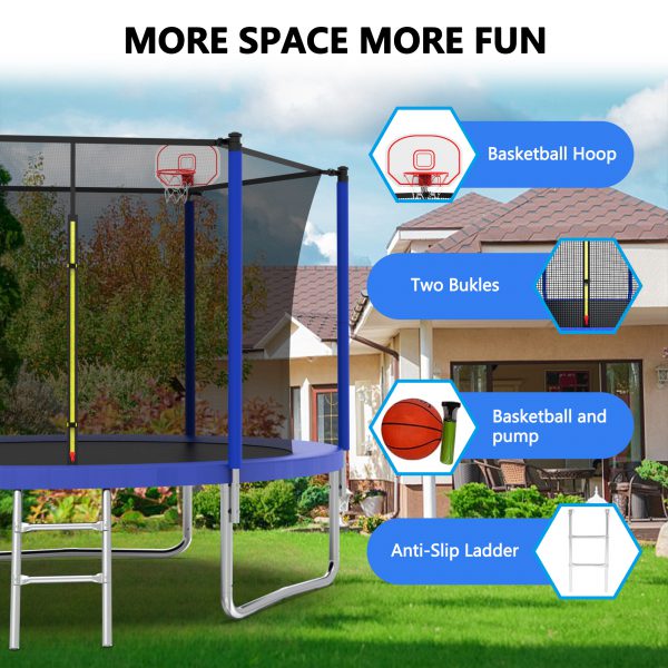 8ft Trampoline Blue - Image 3