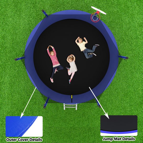 8ft Trampoline Blue - Image 4