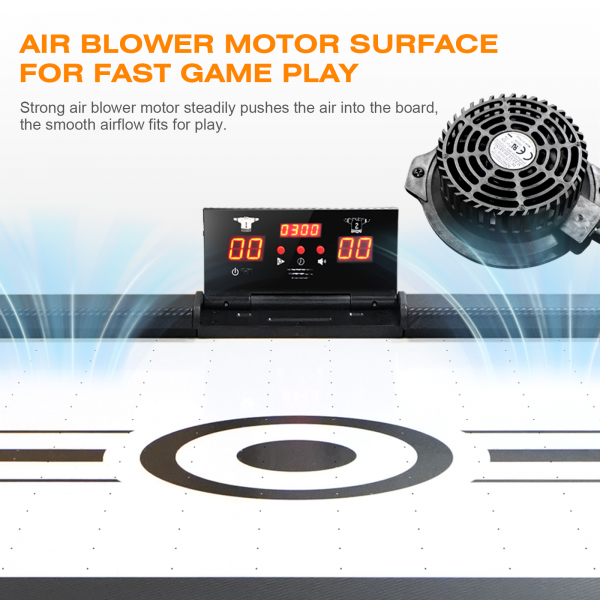 Air Hockey Table, 72" Indoor Hockey Table for Kids and Adults, LED Sports Hockey Game with 2 Pucks, 2 Pushers, and Electronic Score System - Image 7