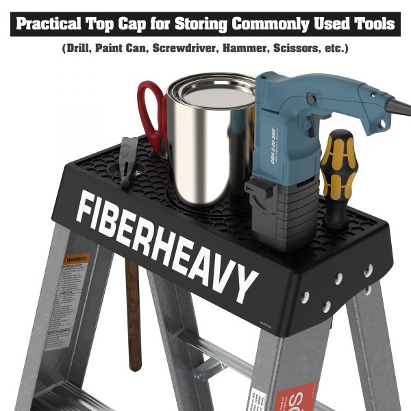 Fibreglass Step Ladder 6-Step 250lbs Gray - Image 3