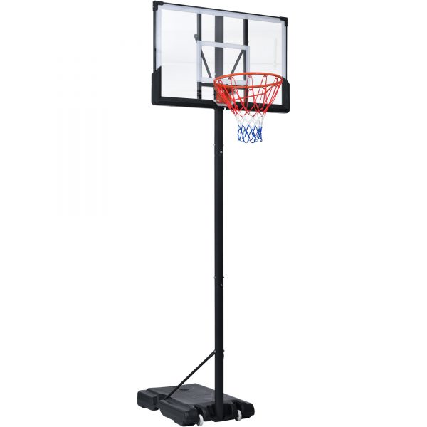 Portable Basketball Hoop Basketball System 4.76-10ft Height Adjustable for Youth Adults LED Basketball Hoop Lights