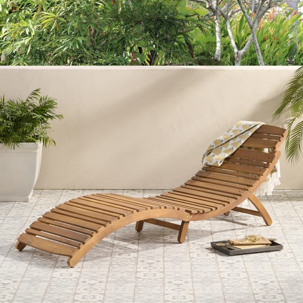 lahaina wood foldable chaise lounge - Image 2