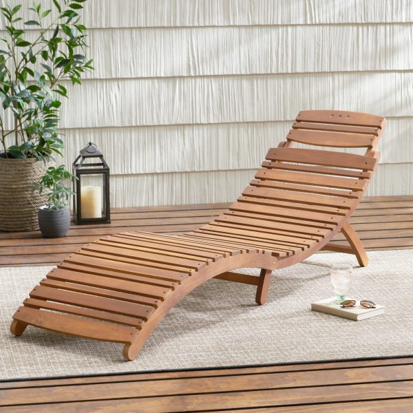 lahaina wood foldable chaise lounge - Image 5