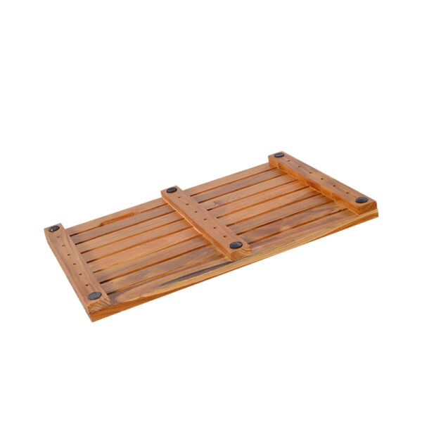 Solid Teak Wood Bathroom Shower Mat Bathroom Anti-Slip Mat for Bathroom, Outdoor "L23.6-W15.7" - Image 7